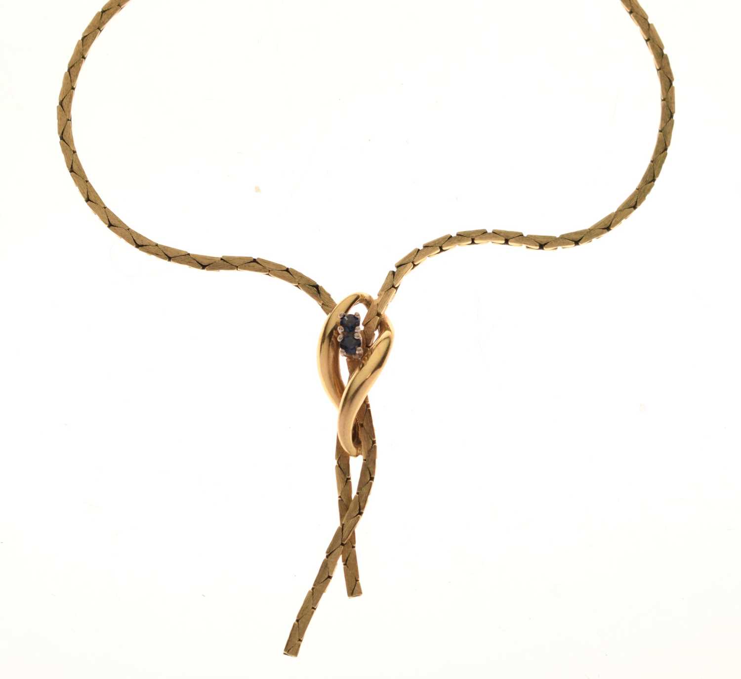 Lot 43 - 9ct gold lariat necklace