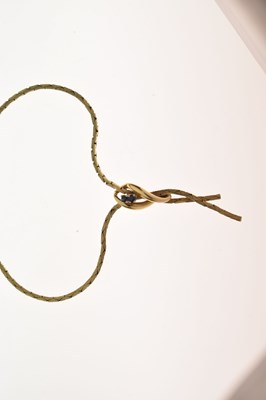 Lot 43 - 9ct gold lariat necklace