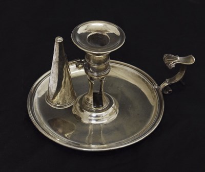 Lot 85 - George II silver chamberstick