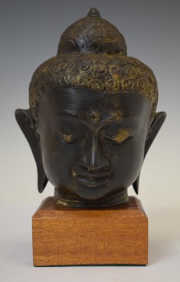 Lot 479 - Bronzed bust of Buddha