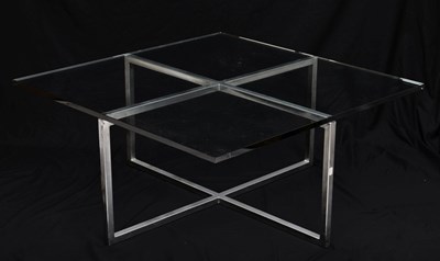 Lot 389 - 20th century Modernist glass topped coffee table