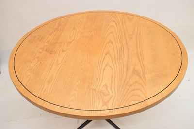 Lot 388 - Modernist light oak and inlaid dining table