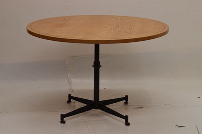 Lot 388 - Modernist light oak and inlaid dining table
