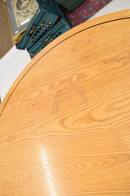 Lot 388 - Modernist light oak and inlaid dining table