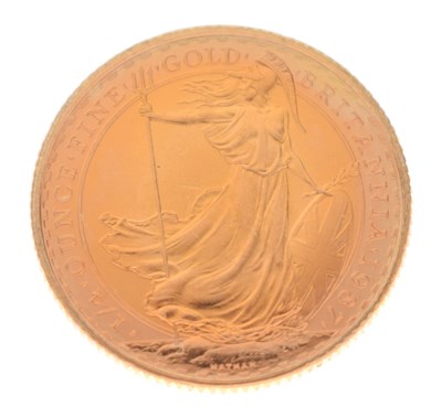 Lot 105 - Elizabeth II quarter ounce fine gold Britannia (£25 coin), 1987