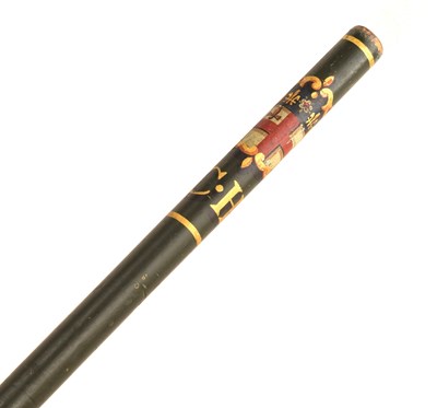 Lot 137 - Victorian ceremonial painted staff