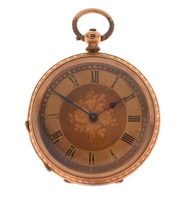 Lot 149 - Lady's '18K' fob watch, cased