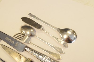 Lot 165 - Set of six Elizabeth II silver teaspoons set cabochon with matching caddy spoon