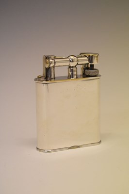 Lot 132 - Large Dunhill plated brass table lighter