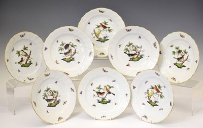 Lot 324 - Set of eight Herend plates in Meissen taste