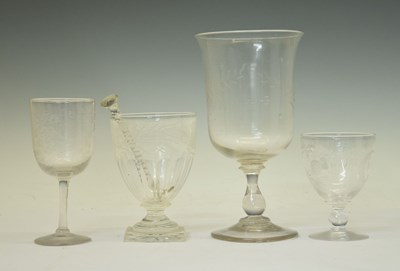 Lot 508 - Small group of 19th century and later table glass