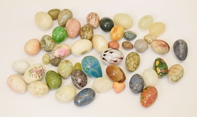 Lot 357 - Collection of hardstone eggs