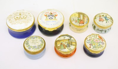 Lot 530 - Group of Halcyon Days and other enamel boxes