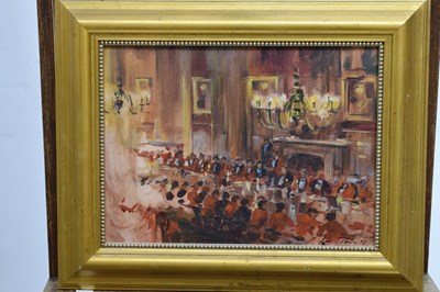 Lot 643 - Lincoln Rowe (20th century) - Oil on canvas - Mess Dinner