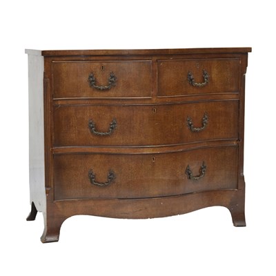 Lot 738 - 19th century serpentine fronted chest of drawers