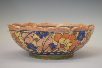 Lot 414 - Charlotte Rhead - Two Crown Ducal floral decorated bowls