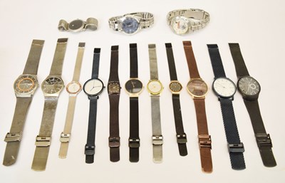 Lot 145 - Group of fifteen fashion watches to include; Skagen, Bering, Fossil, etc