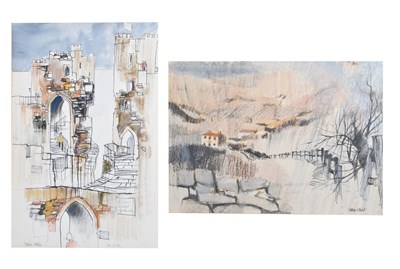 Lot 565 - Patrick Collins (b.1936, Bristol Savages) - Two watercolour studies