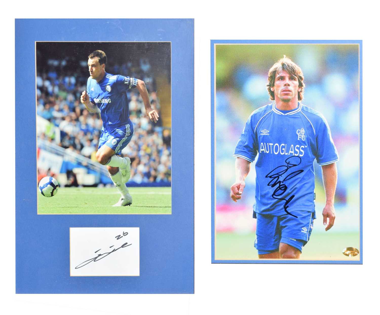 Lot 291 - Signed John Terry and Gianfranco Zola, Chelsea FC photographs