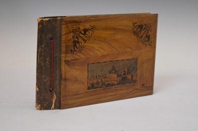 Lot 259 - Circa World War II Jerusalem olivewood photograph album