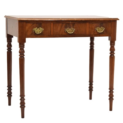 Lot 658 - Mahogany three drawer side table