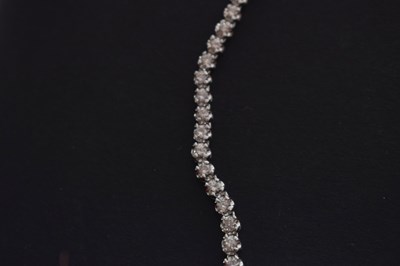Lot 24 - Diamond platinum line necklace