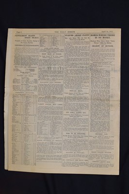 Lot 120 - Titanic Interest - Group of postcards and Daily Mirror paper