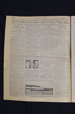 Lot 120 - Titanic Interest - Group of postcards and Daily Mirror paper