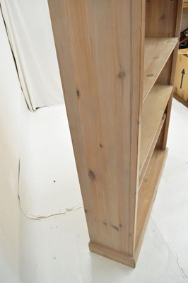 Lot 635 - Modern compact desk , together with a lime-washed open bookcase