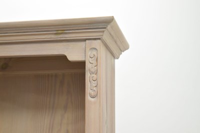 Lot 635 - Modern compact desk , together with a lime-washed open bookcase