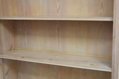 Lot 635 - Modern compact desk , together with a lime-washed open bookcase
