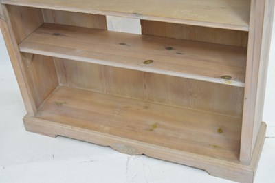 Lot 635 - Modern compact desk , together with a lime-washed open bookcase