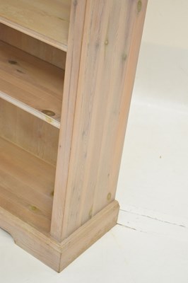 Lot 635 - Modern compact desk , together with a lime-washed open bookcase