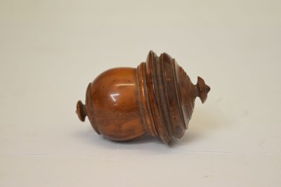 Lot 298 - 19th  century treen acorn nutmeg grater
