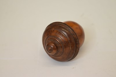 Lot 298 - 19th  century treen acorn nutmeg grater