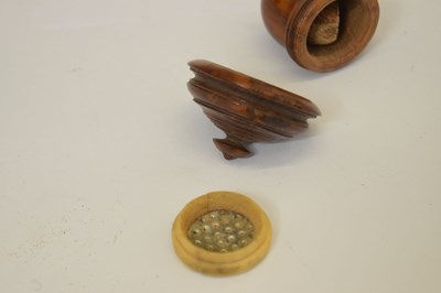 Lot 298 - 19th  century treen acorn nutmeg grater