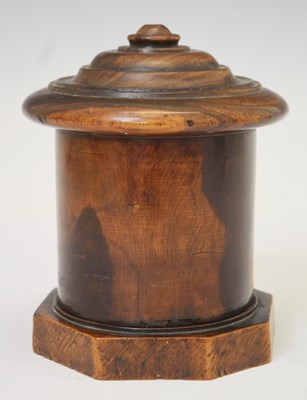 Lot 336 - Treen cylindrical string box