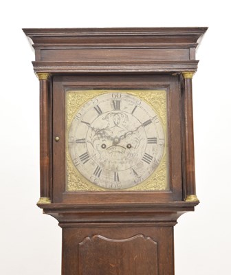 Lot 581 - George III oak-cased 8-day longcase clock