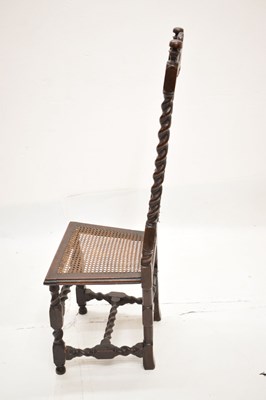 Lot 407 - Late 17th century walnut and cane high-back chair