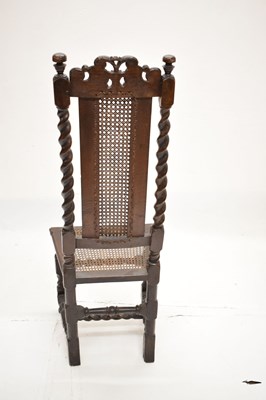 Lot 407 - Late 17th century walnut and cane high-back chair