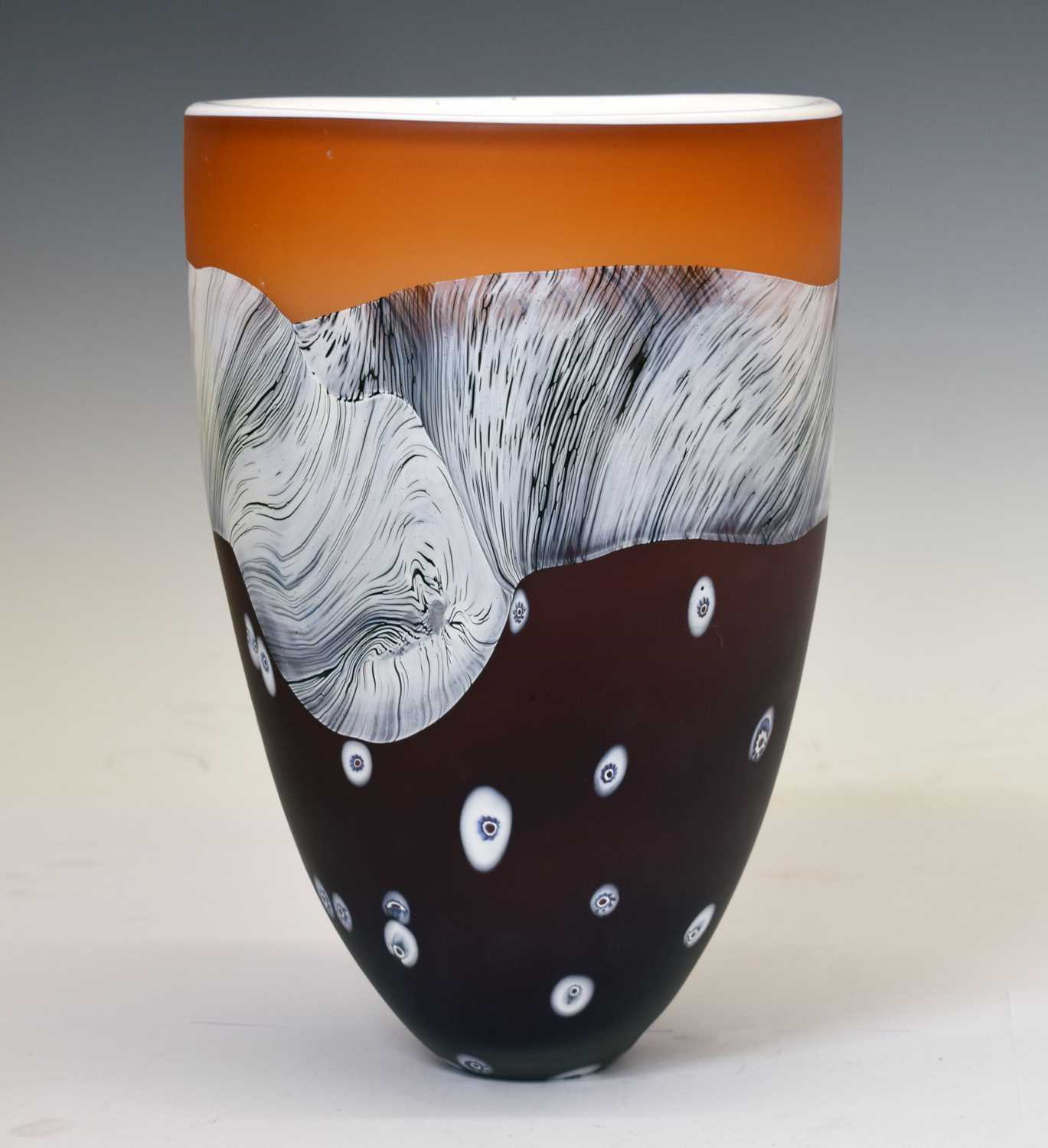 Lot 372 - Paul Barcroft - Studio glass vase