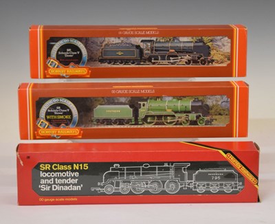 Lot 279 - Hornby - Three boxed 00 gauge railway trainset locomotives with tenders