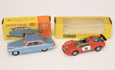 Lot 264 - Dinky Toys - Diecast model 142 'Jaguar Mark X' and Corgi Toys Whizzwheels