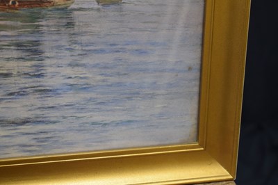 Lot 291 - William E Harris (1860-1930) - Watercolour - River Thames