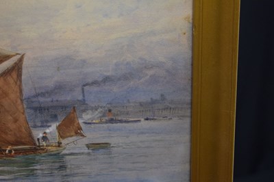 Lot 291 - William E Harris (1860-1930) - Watercolour - River Thames