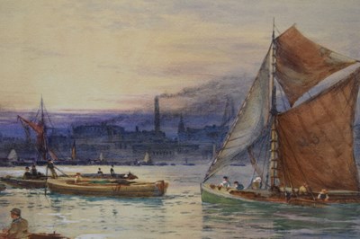 Lot 291 - William E Harris (1860-1930) - Watercolour - River Thames