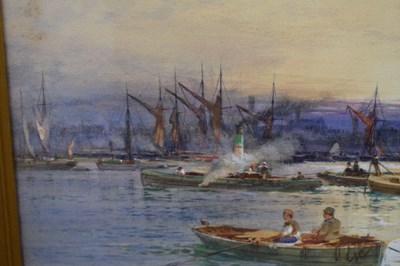 Lot 291 - William E Harris (1860-1930) - Watercolour - River Thames