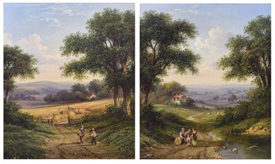 Lot 526 - Attributed to W.H. Williamson (fl. 1853-1875) - Pair of oils on canvas