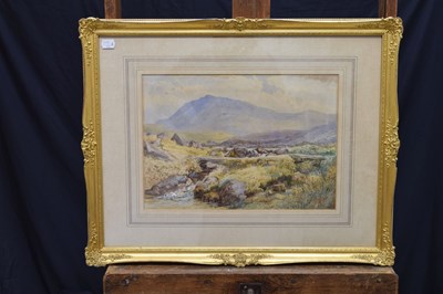 Lot 290 - Charles Pettit (1831-1885) - Watercolour - Moorland scene