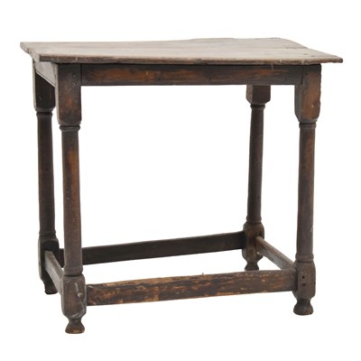 Lot 671 - Late 17th century oak side table